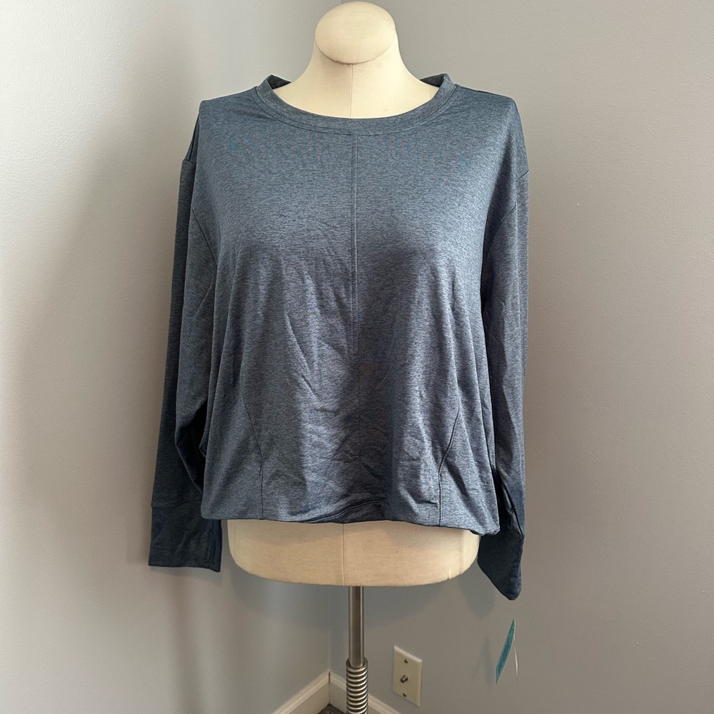 NWT MTA Sport Slate Blue Crop Top Size 3x